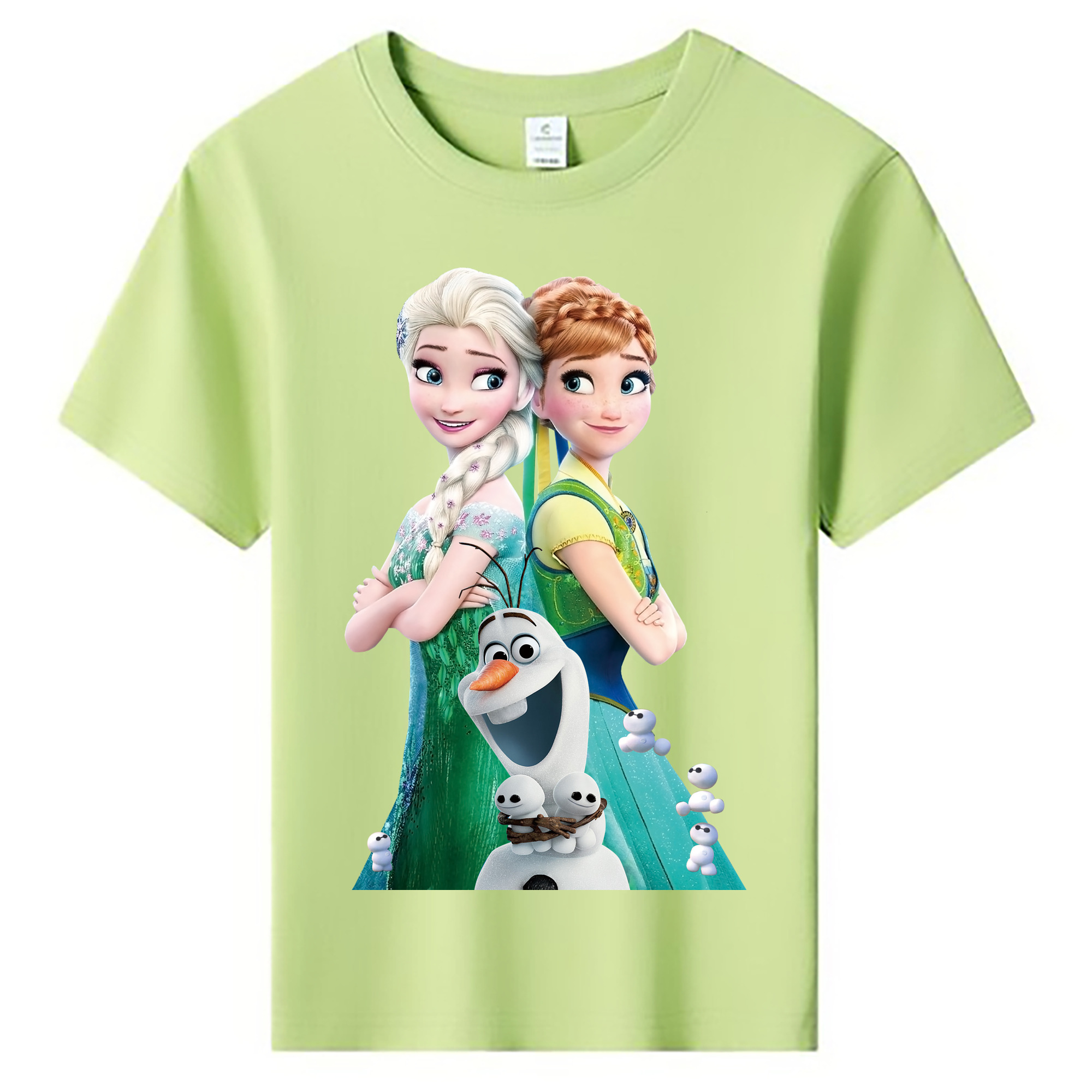 （画像用） アナと雪の女王 アンナ エルサ Frozen Anna Elsa 綿100％キッズTシャツ（フロントプリント）